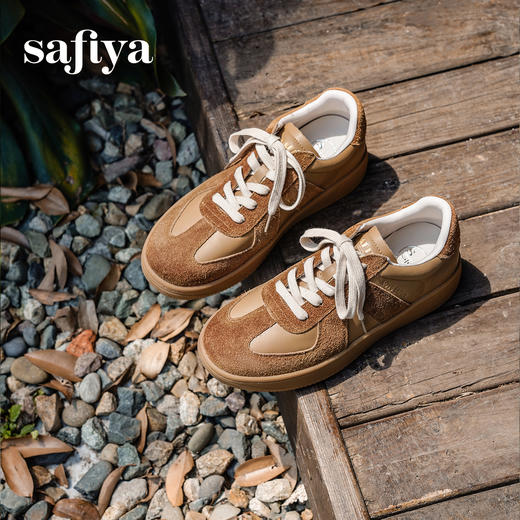 预售|Safiya/索菲娅2025秋冬美拉德复古休闲轻便时尚百搭平底德训鞋SFD3112094 商品图5
