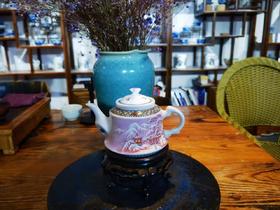 玛瑙红踏雪访友壶