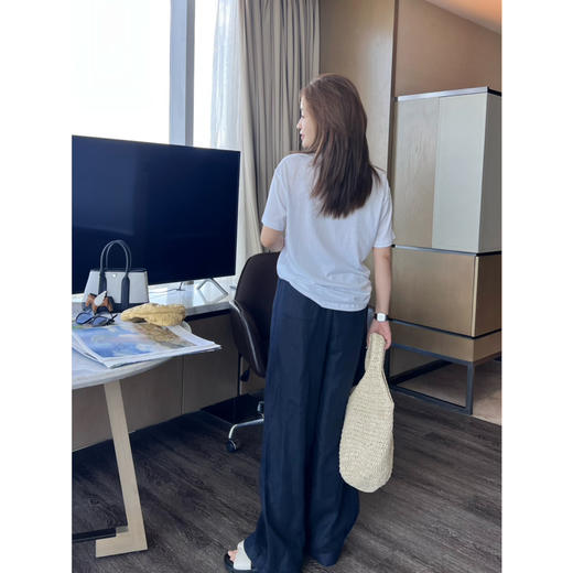 2507305     2色 亚麻抽绳裤 商品图8