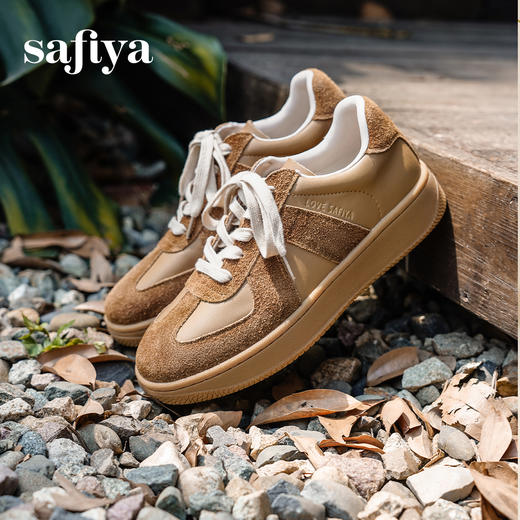 预售|Safiya/索菲娅2025秋冬美拉德复古休闲轻便时尚百搭平底德训鞋SFD3112094 商品图4