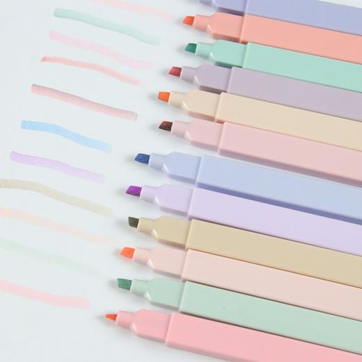 散装彩杆莫兰迪英光笔马卡龙护眼色莹光笔彩色手账笔划标记笔 1支 商品图4