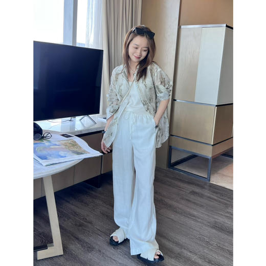 2507305     2色 亚麻抽绳裤 商品图6