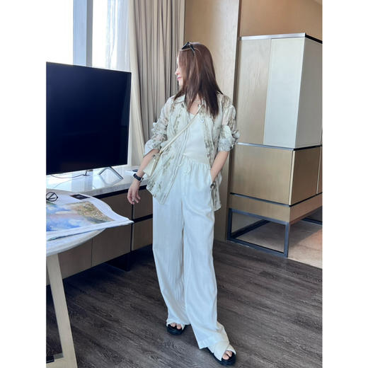 2507305     2色 亚麻抽绳裤 商品图3