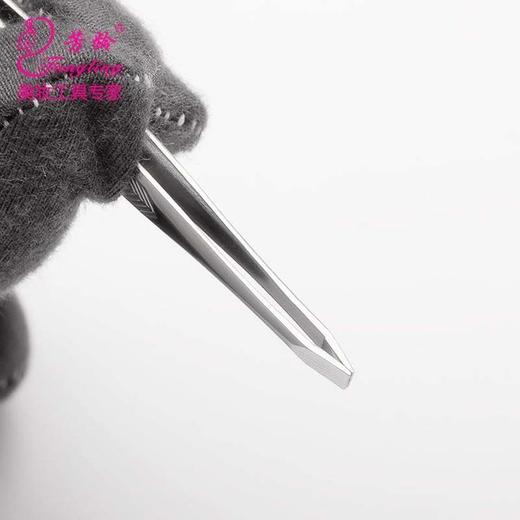 芳龄眉夹眉镊修眉夹【斜口银色】拔眉毛小镊子平口拔眉钳不锈钢夹胡子汗毛/个 商品图3