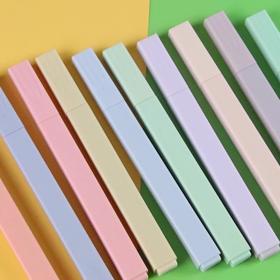 散装彩杆莫兰迪英光笔马卡龙护眼色莹光笔彩色手账笔划标记笔 1支