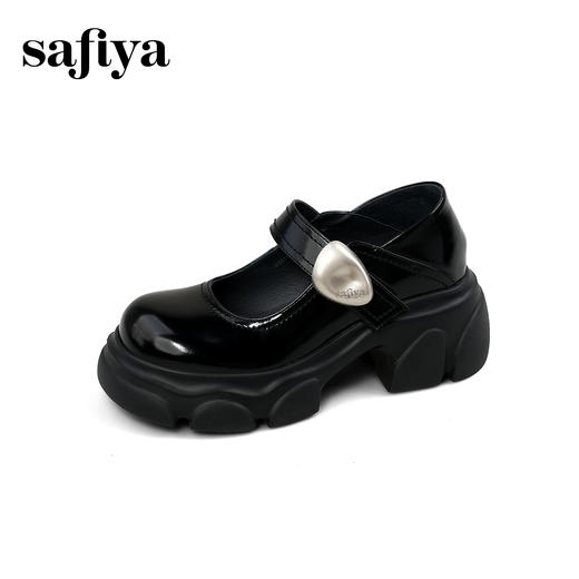 预售|Safiya/索菲娅2025时尚运动厚底增高轻便魔术贴百搭浅口玛丽珍鞋SFD3111174 商品图6