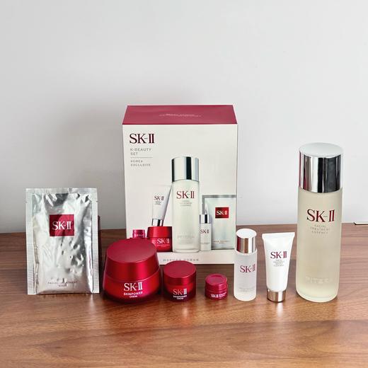 【跨境直邮】SK-II韩流美肌套盒七件套（内含：神仙水230ml+大红瓶面霜80g+清莹露30ml+眼霜2.5g+洗面奶20g+面霜15g+面膜1P） 商品图4