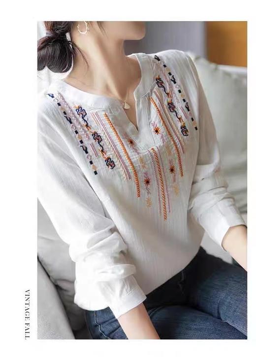 冰点价！仅限11.11！退货勿拍【新品推荐】DME JEANS品牌重工刺绣粘纤➕棉长袖小衫-喜出 商品图0