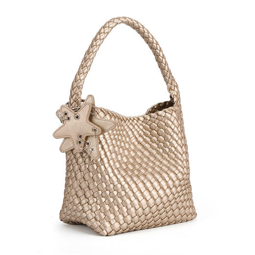 西村名物2025新品时尚设计感编织女包休闲托特包大容量百搭单肩手提包X35CB30681 商品图8