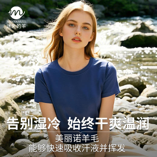 【专注澳洲美利奴羊毛】迷失的羊 16.5微米美利奴短袖 商品图1