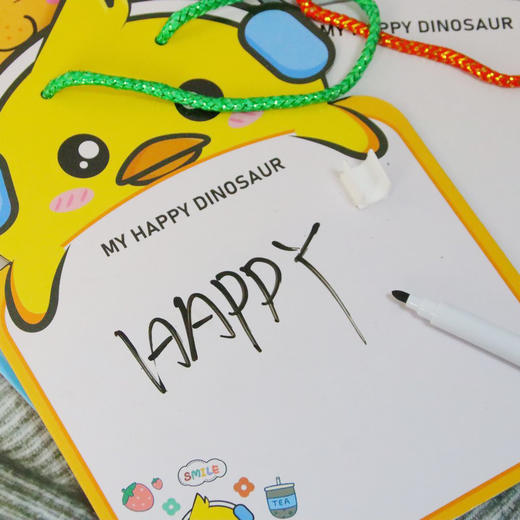 卡通白板创意文具用品学生涂鸦画板家用留言板反复可擦练字板 商品图3