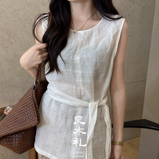 良木礼苎麻背心（系带）（66826） 商品图2