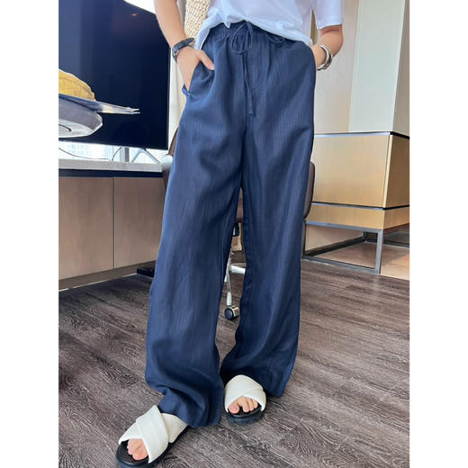 2507305     2色 亚麻抽绳裤 商品图4
