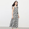 【专属特价】熙世界法式复古港风黑白格纹无袖上衣A字半身裙两件套装夏季女装 商品缩略图4