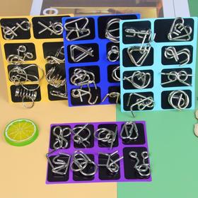 学生解扣铁环8件套成人智力扣高智商解锁儿童烧脑解环套