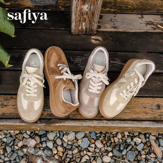 预售|Safiya/索菲娅2025秋冬美拉德复古休闲轻便时尚百搭平底德训鞋SFD3112094 商品图0