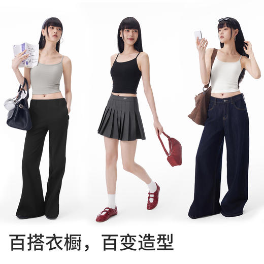 半练U领罗纹吊带 TA067 商品图4