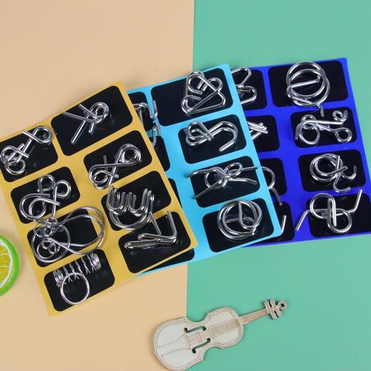 学生解扣铁环8件套成人智力扣高智商解锁儿童烧脑解环套 商品图1