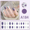 A184 香芋紫心穿戴美甲片【赠胶水】可拆卸假指甲贴片美甲片成品网红新娘舞蹈美甲贴片 商品缩略图0