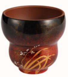 大漆葫芦小杯 兰花 商品图0
