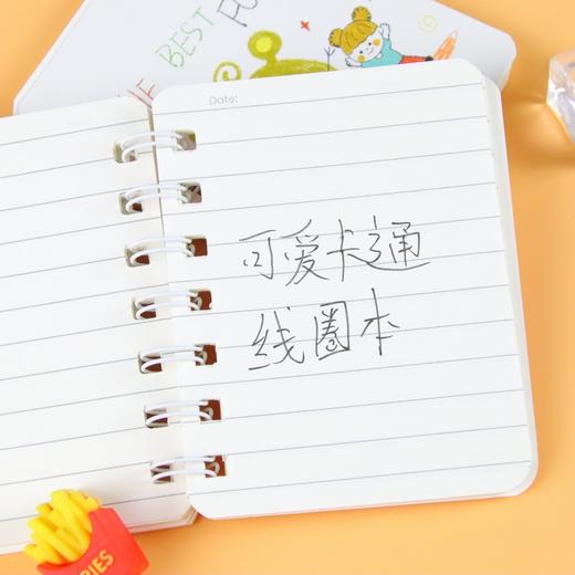 卡通小本子A7侧翻线圈笔记本160页/本 可爱高颜值学生笔记本便携迷你记事本 商品图3
