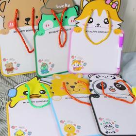 卡通白板创意文具用品学生涂鸦画板家用留言板反复可擦练字板