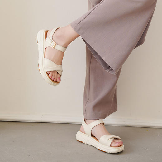 【夏季新款】西村名物2025年夏季新款舒软平底系扣运动凉鞋沙滩凉鞋T25BG20801 商品图4