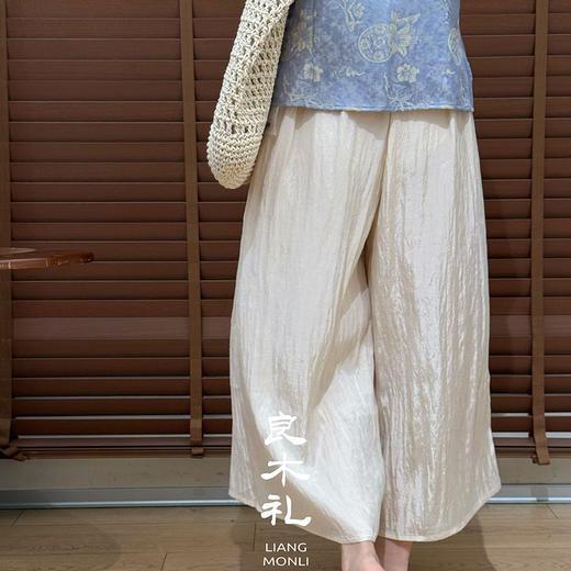 【不退不换】铜氨丝七分裤（3706-1） 商品图1