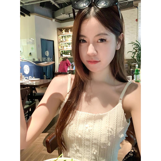 <曾小咸推荐> 韩系吊带背心法式蕾丝无袖上衣 商品图1