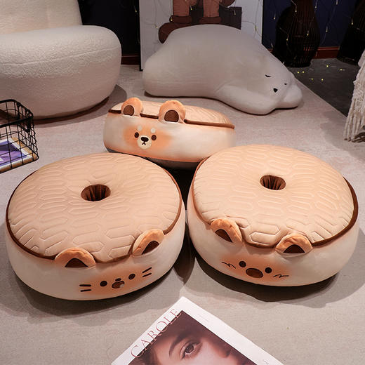 自然醒黄油饼干乳胶双面蒲团坐垫懒人榻榻米坐墩卧室家用地板透气屁垫QYL 商品图9