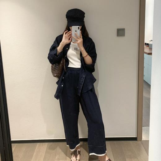 高奢经典！镶珠老钱风亚麻衬衫套装 100%进口亚麻雨露麻! 商品图2