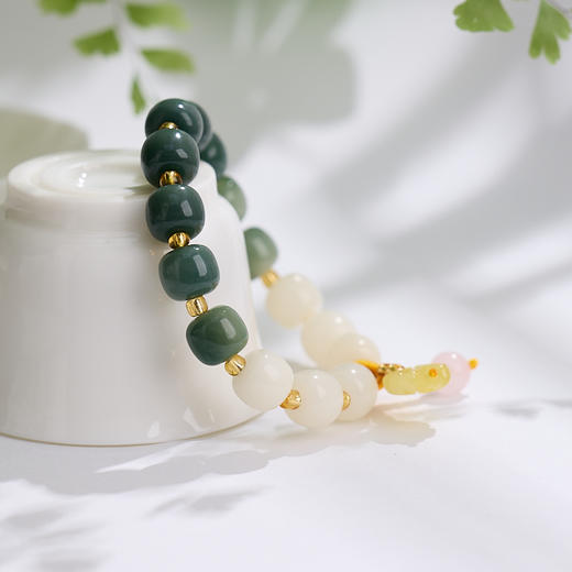 【普陀山直发】有钱花渐变手串白玉菩提佛珠盘玩-普陀山发货 商品图1