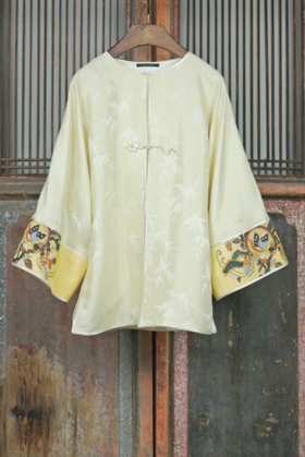 盛唐牡丹盛奢系列| 西阵织缂丝真丝提花外套