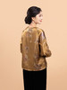 荷言GL 秋居江南 复古烧花质感印花棕黄色上衣复古蝴蝶盘扣 商品缩略图3