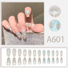 A601【赠胶水】温柔简约纯欲风穿戴美甲片印花纯色法式可拆卸美甲假指甲片/套 商品缩略图0