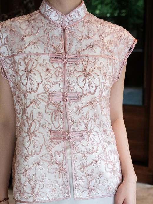 盛唐牡丹| 意大利进口蕾丝马甲 商品图2