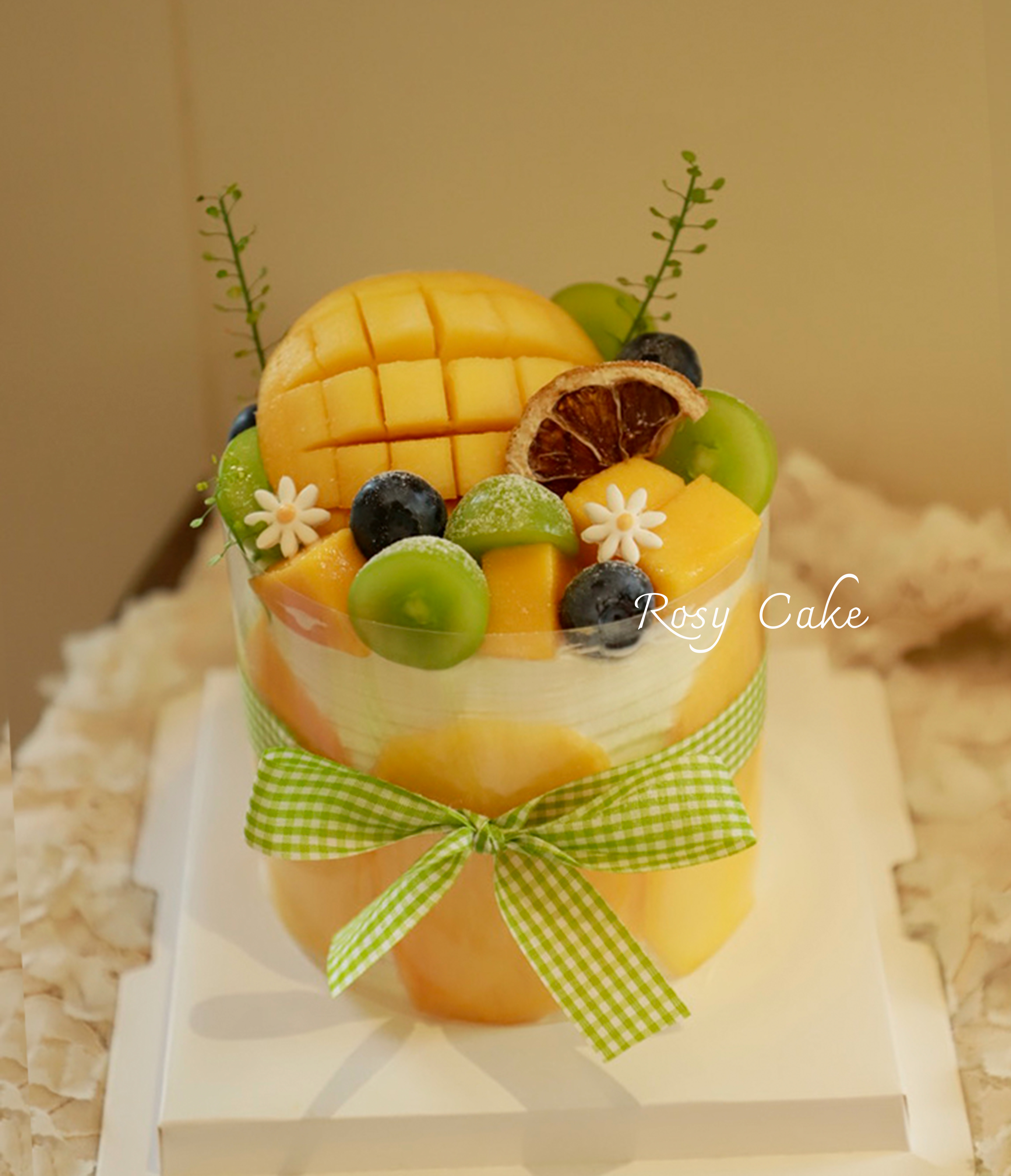 酸奶芒果三明治糕