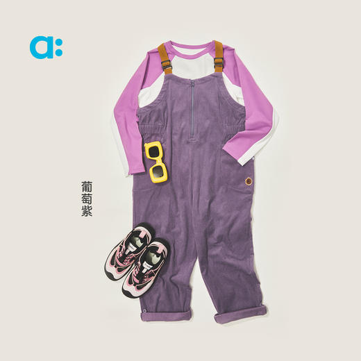 【秋Vol.2】allblu幼岚【灯芯绒复古背带裤】女童裤子A类25秋新款柔软耐磨ZY 商品图3