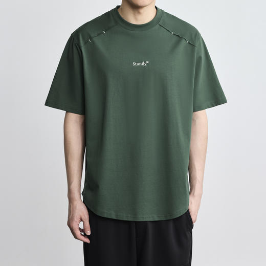 墨麦客男装2024年夏季新款圆领字母刺绣短袖T恤男士休闲上衣71165 商品图1