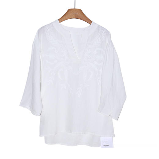 【预售7天】良木礼汉麻刺绣上衣（2198） 商品图0