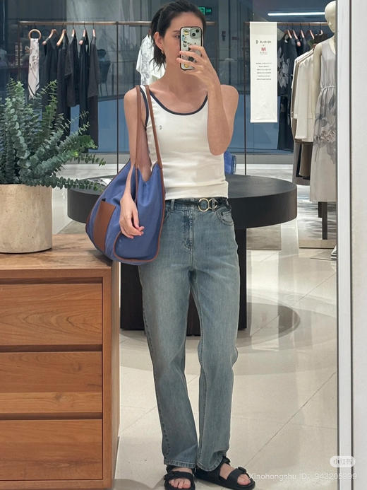 716-2 独家圆正 小禾 夏款 环保水洗 做旧 磨白 锥形小直筒牛仔裤 好穿到泪流满面😭 商品图8