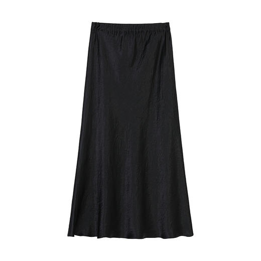 NEELLY纳俪商场同款春新款复古优雅半身裙女高腰垂感气质A字裙N25074E04568 商品图3