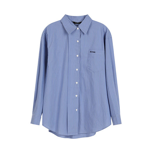 NEELLY纳俪商场同款秋季新款经典百搭设计感衬衫女学院风宽松外套N25072B01038 商品图3