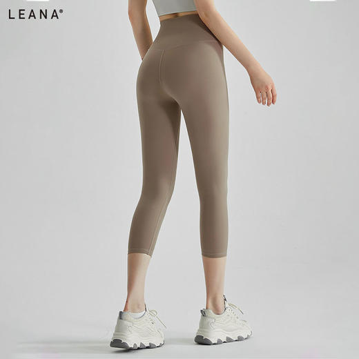 LEANA新款无尺码云感瑜伽裤七分裤无尴尬线高腰提臀运动紧身裤女生外穿NP7015 商品图3