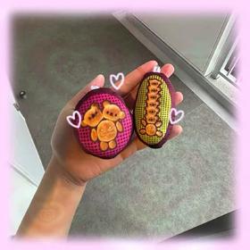 雪绵豆沙丨熊仔华夫饼毛绒钥匙扣