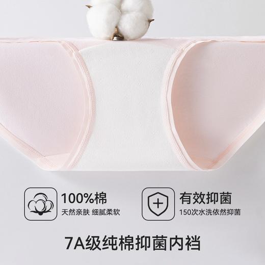 10-18岁5条A类精梳纯棉内裤 初中生7A抗菌全棉裆女生少女三角短裤 商品图3