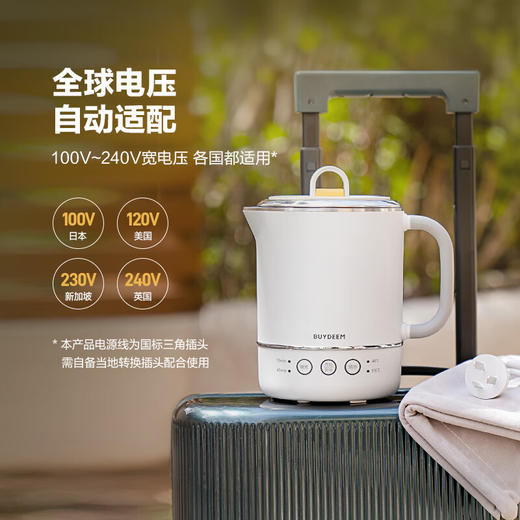 【专柜-北鼎】北鼎TK65/ 迷你旅行水壶多功能便携式烧水壶恒温水壶浅衫绿 0.6L 商品图4