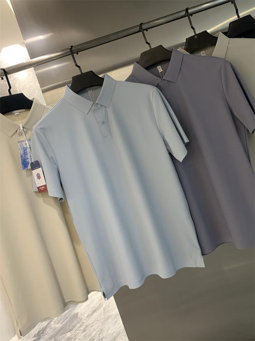 原799！2025冰肤速干无痕压胶!夏季轻商务休闲百搭短袖POLO衫男款！ 商品图10
