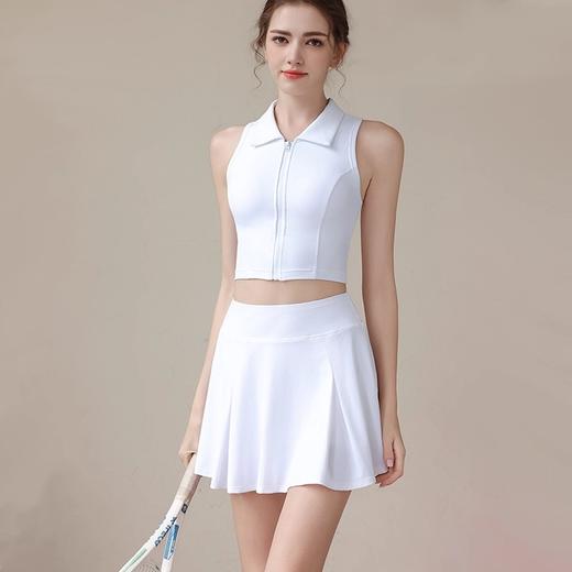 跃牌【安琪拉系列】新款运动上衣女固定杯垫立领瑜伽服polo高尔夫网球服背心BX-5043 商品图0