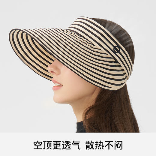 【马泷生活专属】江疏影同款可卷折条纹大帽KM-6046 商品图3